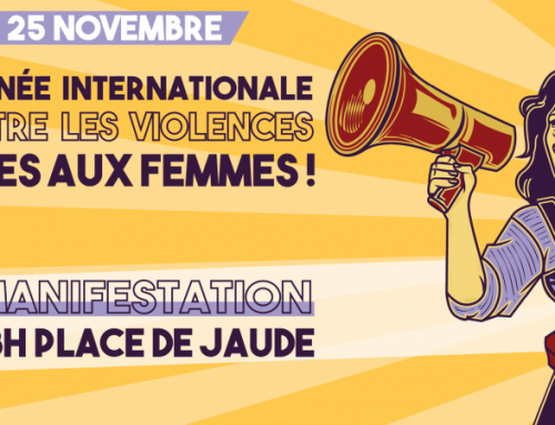 Jeudi 25 novembre, journée internationale contre les violences faites aux femmes ! 18h place de Jaude