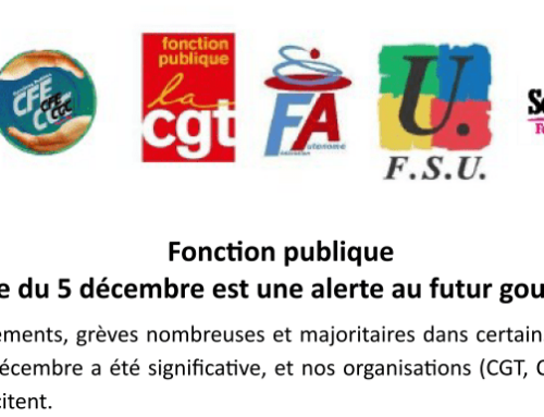 La réussite du 5 décembre est une alerte au futur gouvernement !