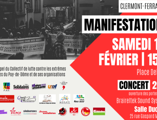 Manifestation 15/02 – Pour un monde solidaire, contre les extrêmes droites