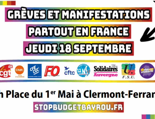 18 septembre : En grève pour la satisfaction des revendications sociales, la justice fiscale et environnementale